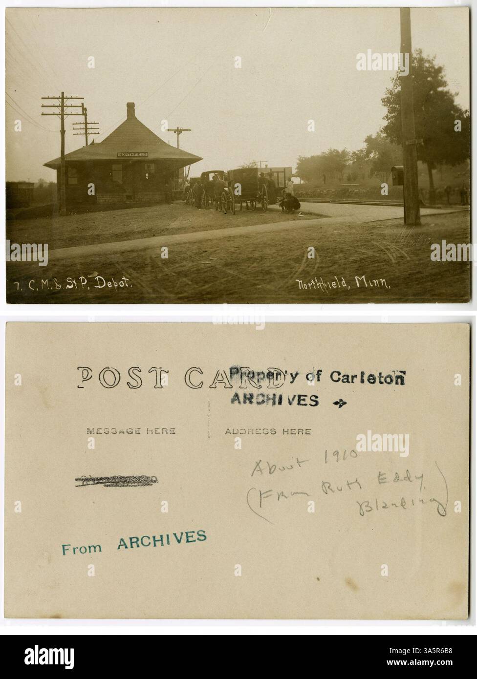 Photo postcard of train wreck near St. Paul / Republic Minnesota Photo postcard of train wreck near St. Paul / Republic Minnesota