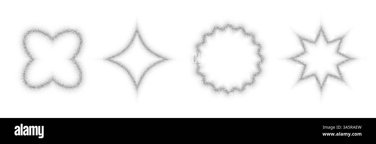 Dotted frame set. Stock Vector