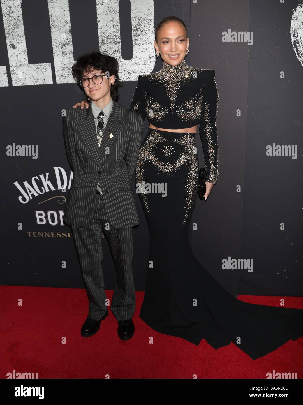 New York, New York, USA. 23 March 2025. Jennifer Lopez and her daughter