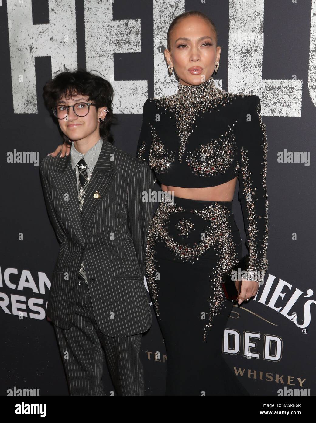 New York, New York, USA. 23 March 2025. Jennifer Lopez and her daughter