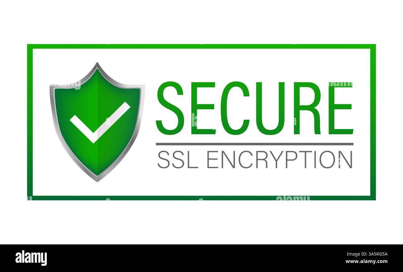 Ssl secure on white background. Protection icon vector. Information icon vector. Data protection. Stock Vector