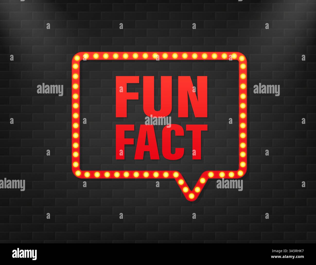 Fun fact light for banner design. Vector template. Vector background. Poster, banner. Stock Vector