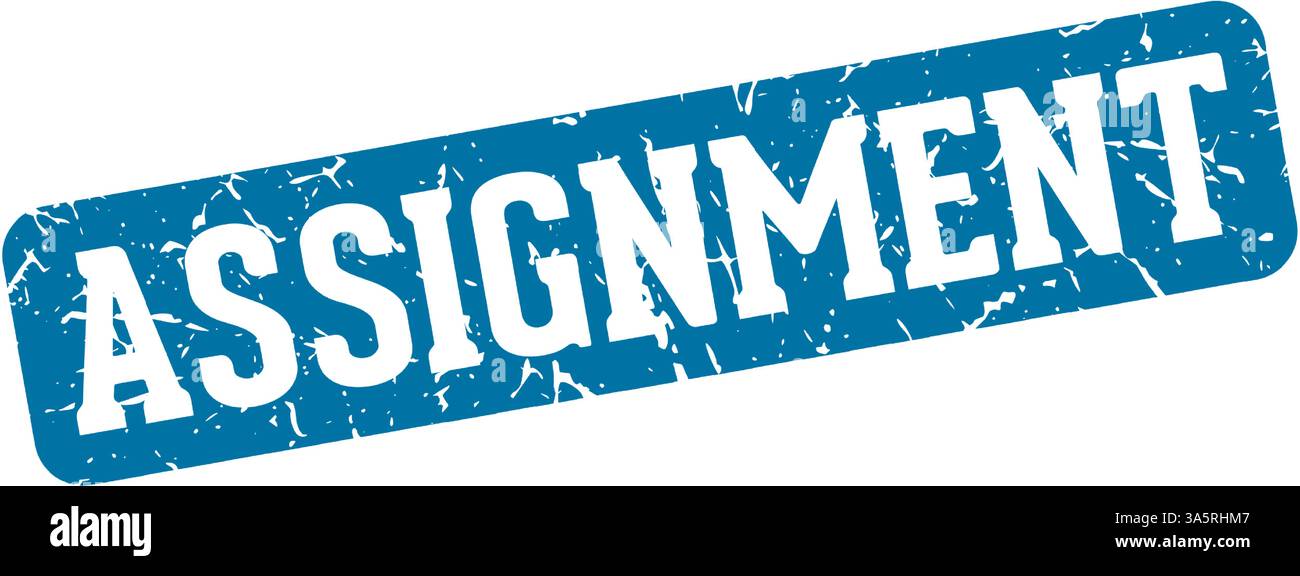 assignment stamp. assignment rectangular sign isolated on transparent ...