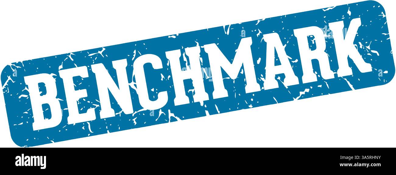 benchmark stamp. benchmark rectangular sign isolated on transparent background Stock Vector
