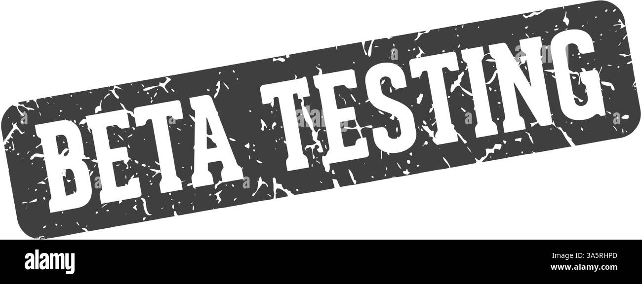 beta testing stamp. beta testing rectangular sign isolated on transparent background Stock Vector