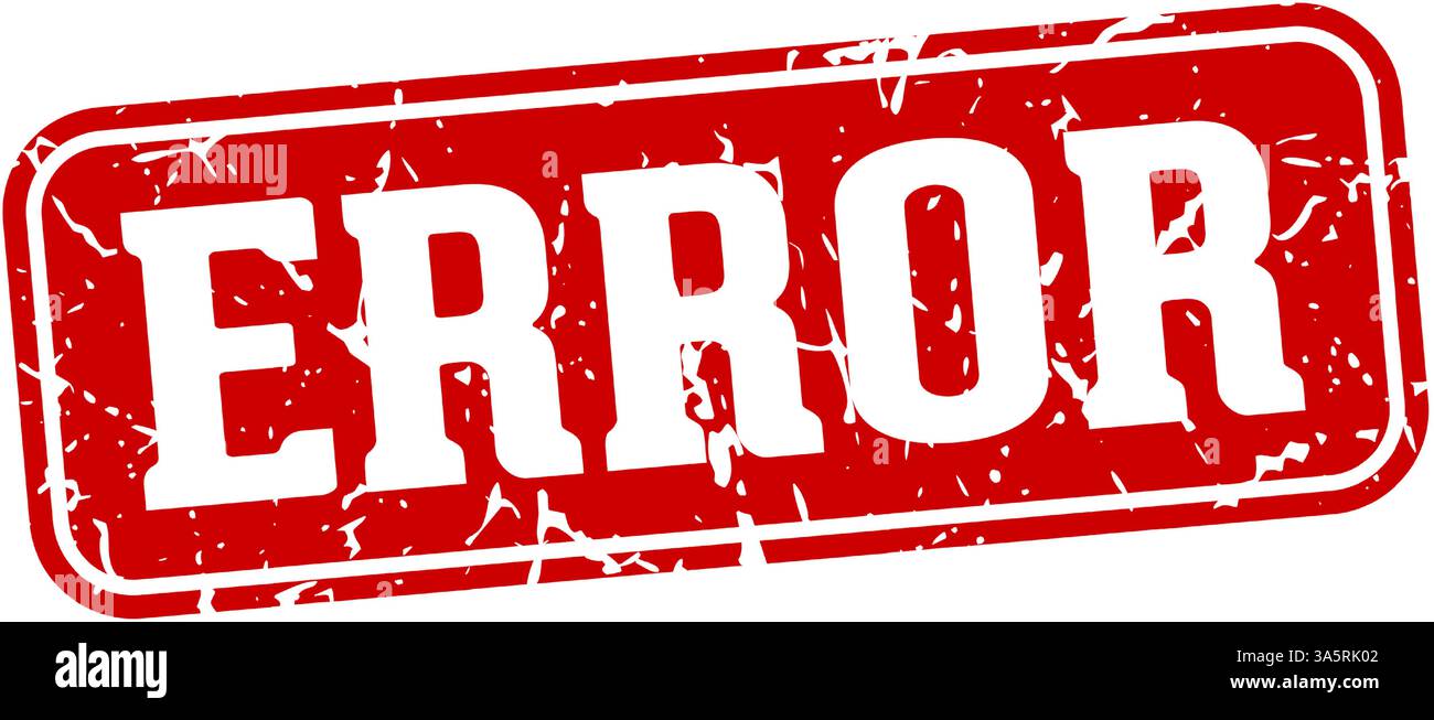 error stamp. error rectangular sign isolated on transparent background Stock Vector