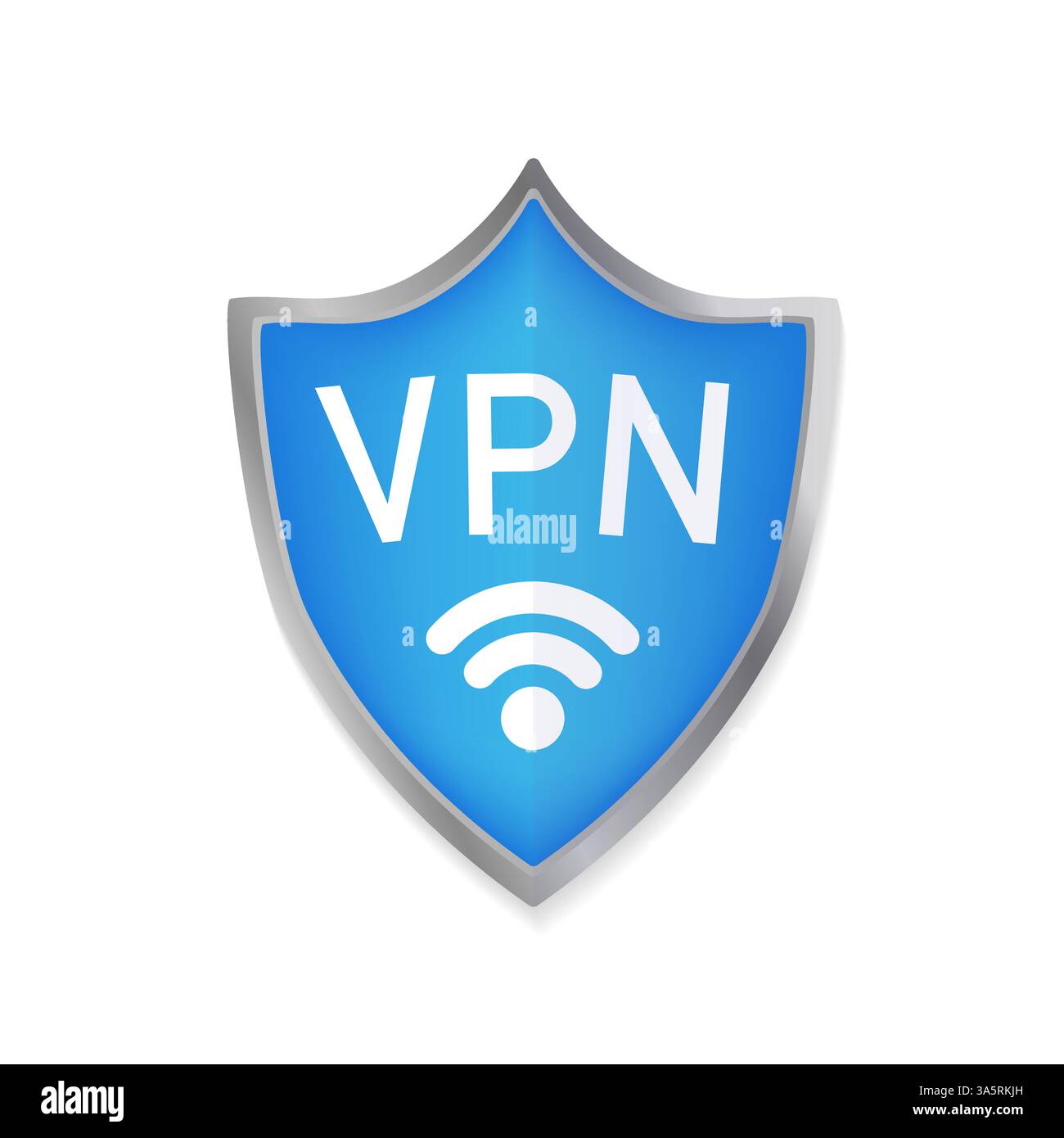 Secure VPN connection concept. Virtual private network connectivity overview. Safety internet technology, data secure. 3d icon with vpn for concept Stock Vector