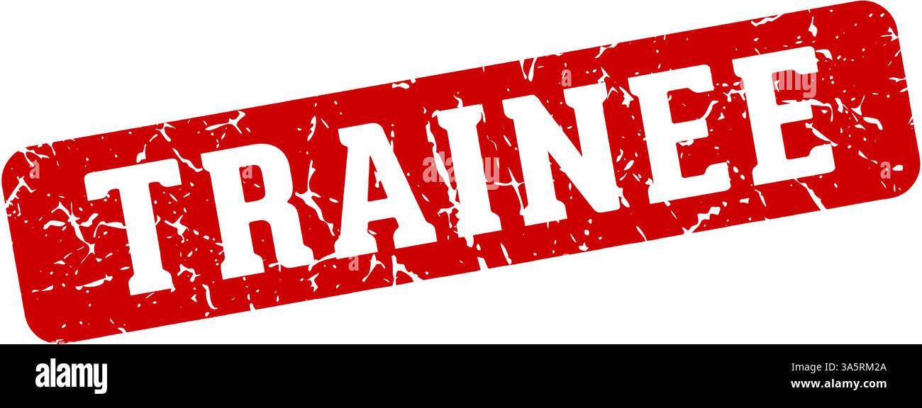 trainee stamp. trainee rectangular sign isolated on transparent background Stock Vector