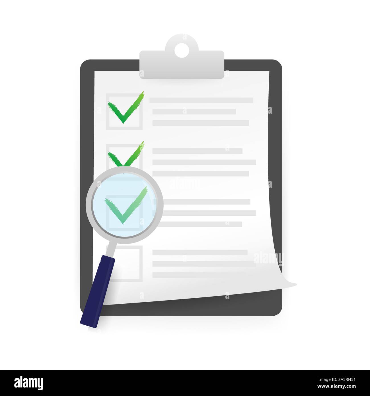 Check list in flat style. Vector stock illustration. Check mark icon ...
