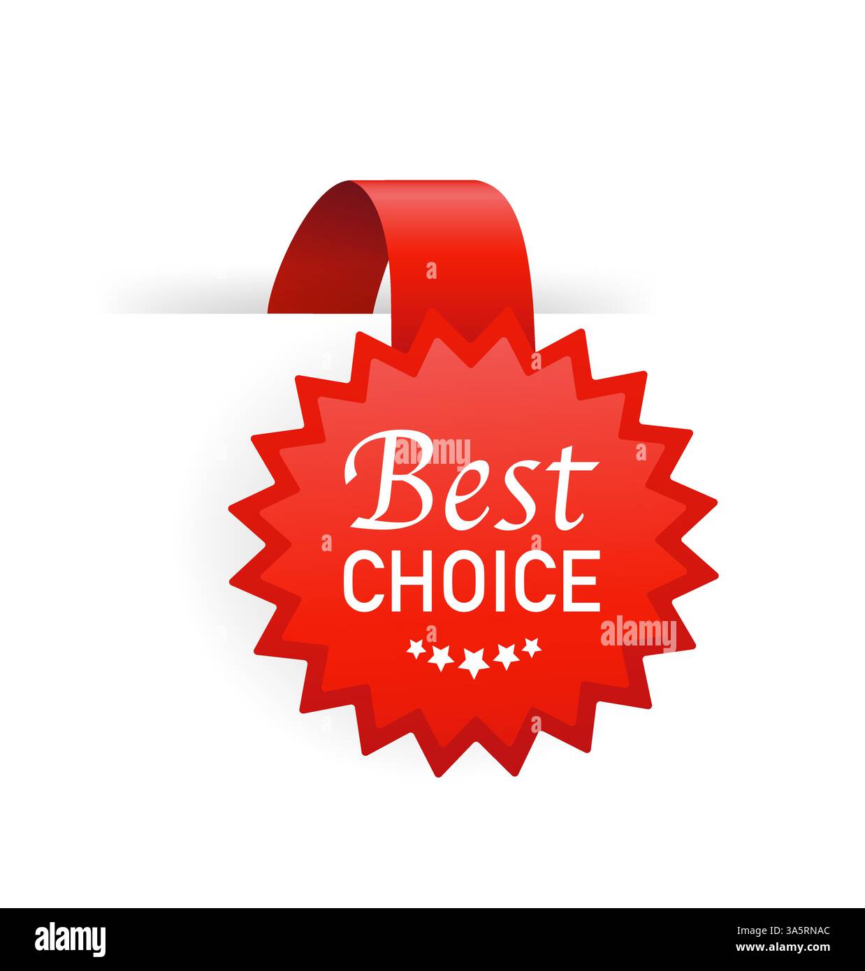 Best choice badge in flat style on white background. Best choice banner, great design for any purposes. Discount banner promotion template. Business Stock Vector