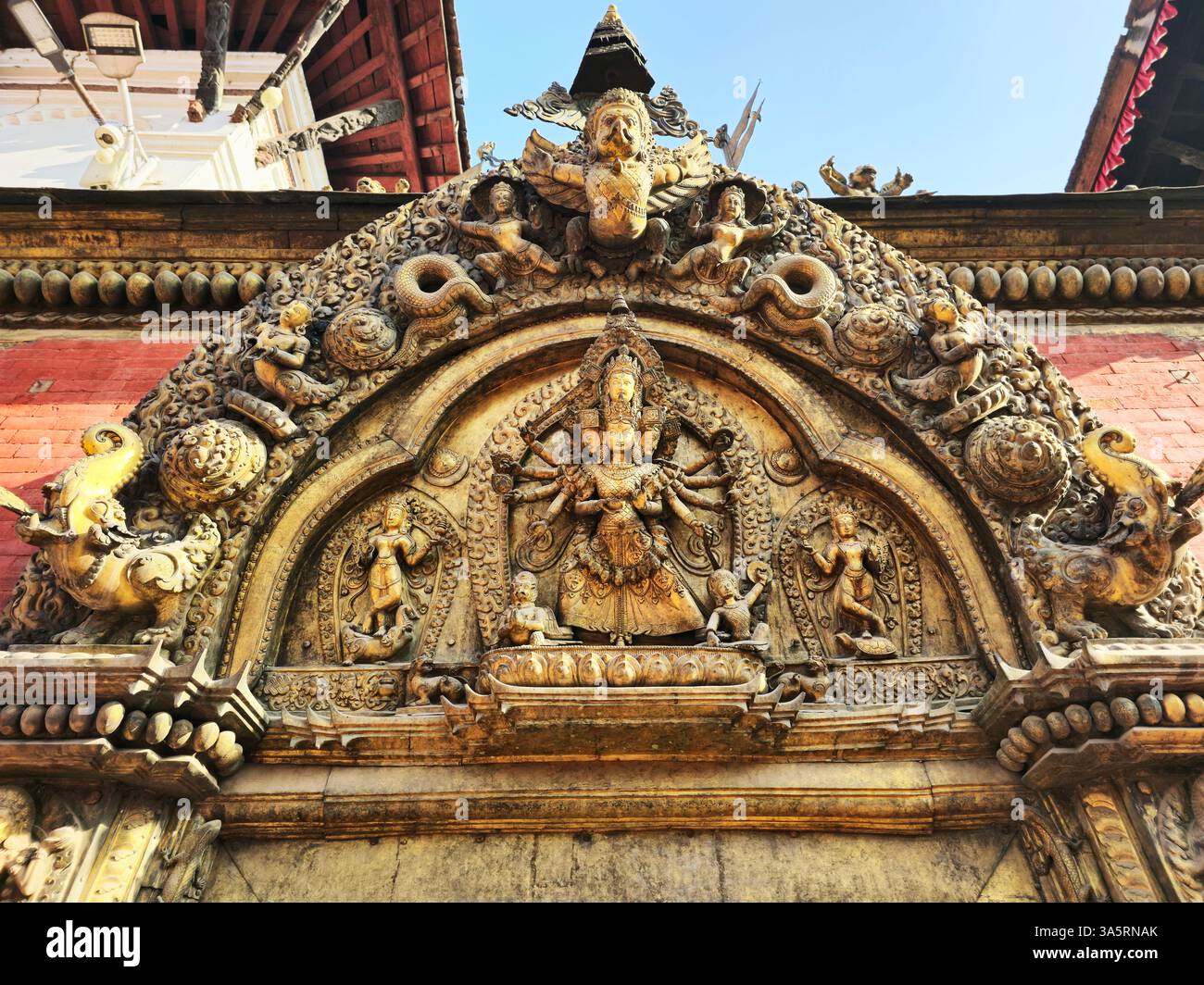 The Golden Gate in Bhaktapur, Nepal. - Smartphone Captured Stock Image