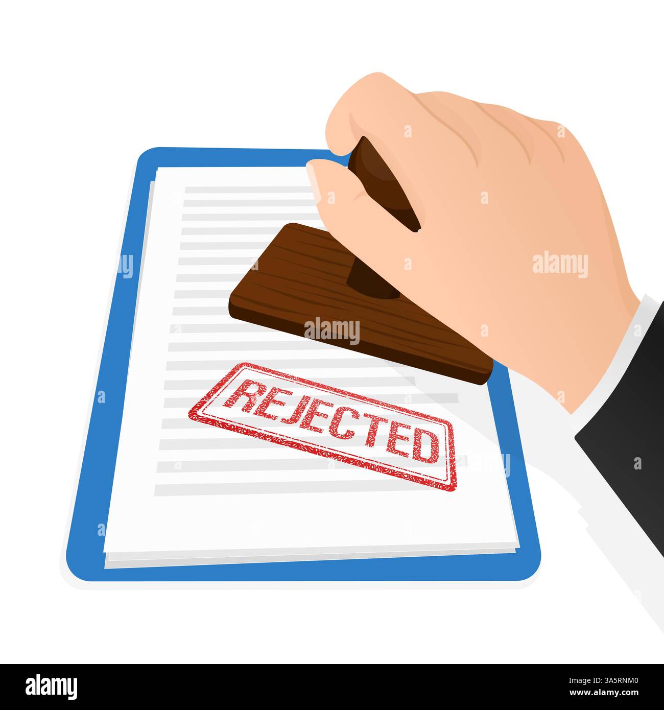 Rejected document file icon Stock Vector Images - Alamy