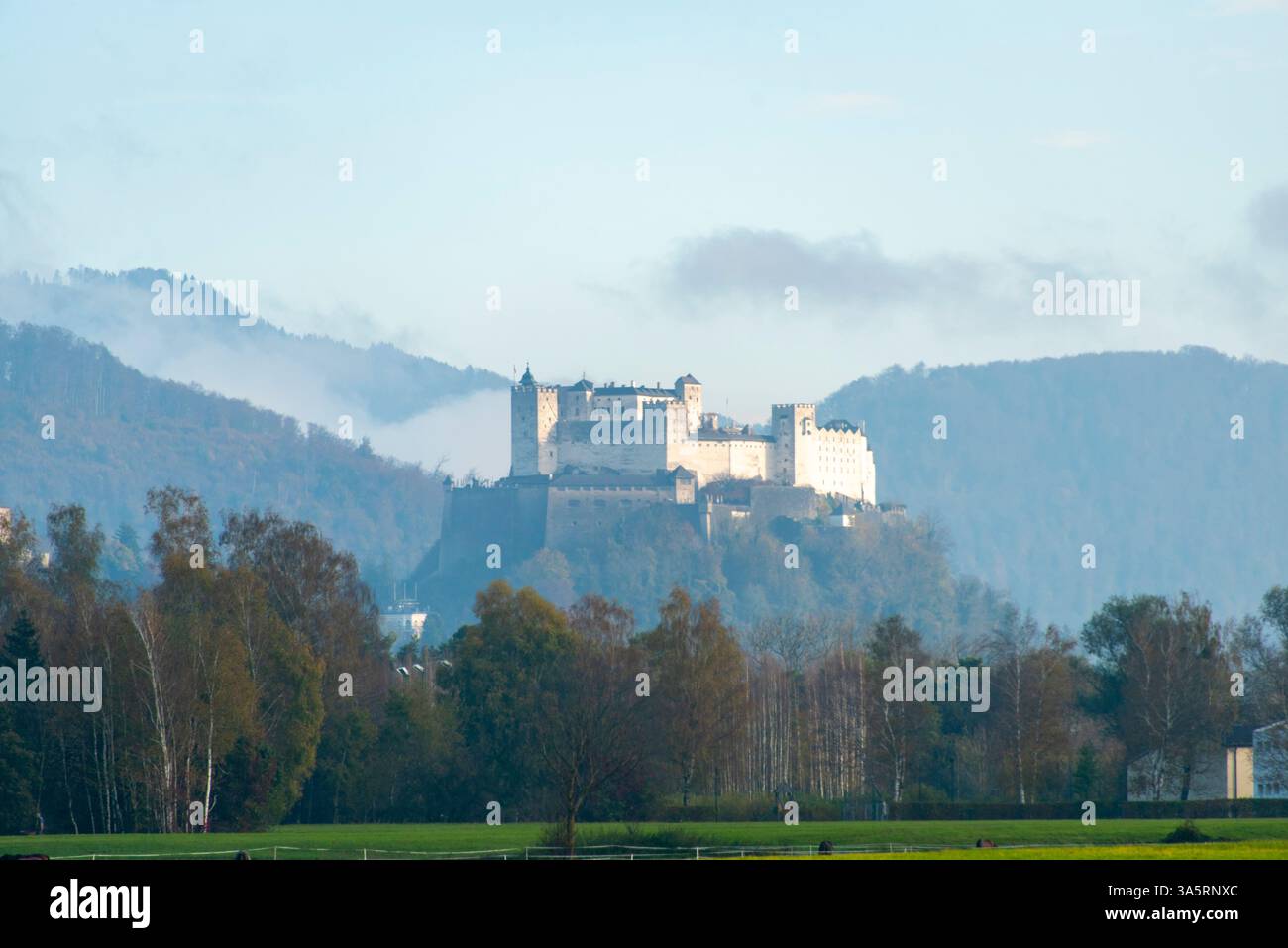 Medieval Hohensalzburg Castle - Austria Stock Photo - Alamy