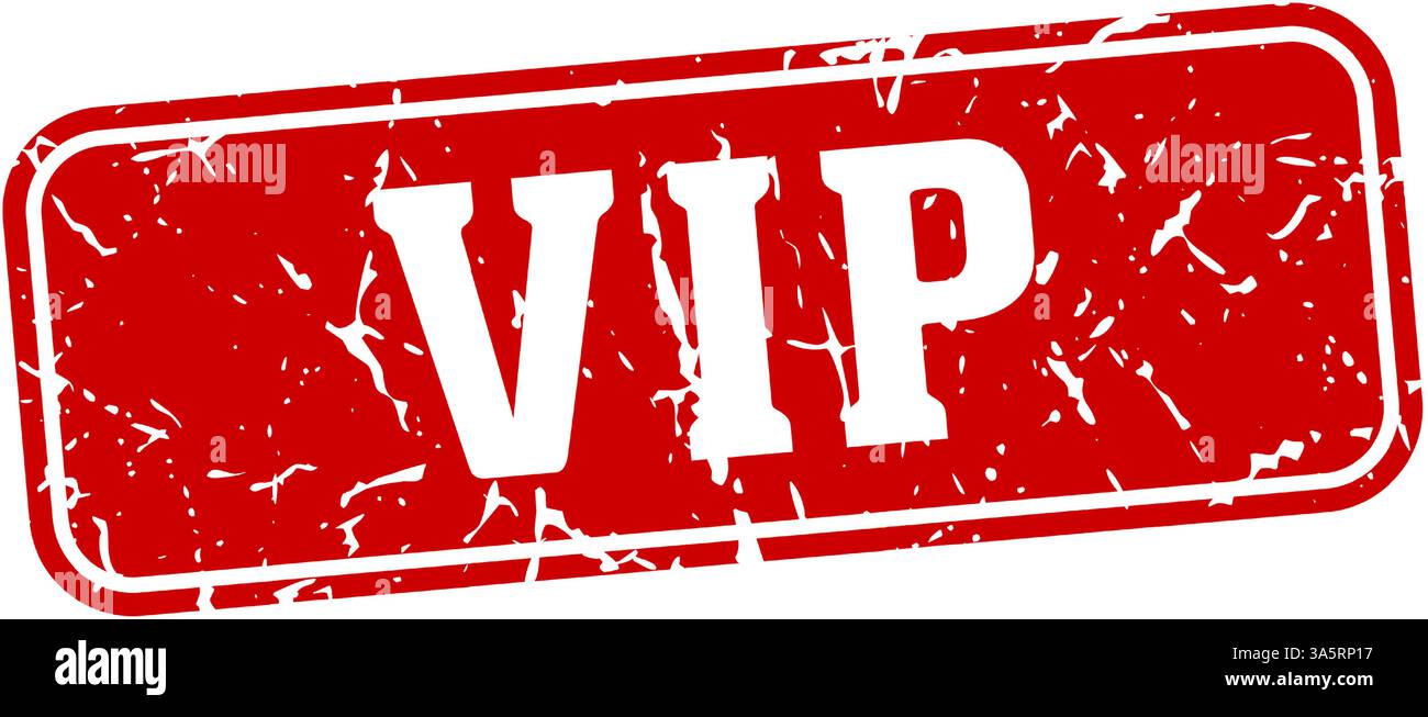 vip stamp. vip rectangular sign isolated on transparent background Stock Vector