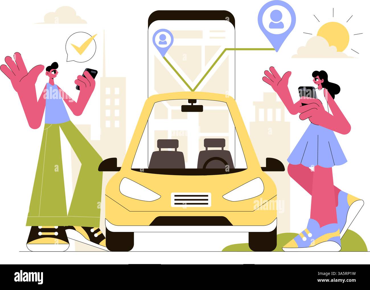 Shared electric vehicles Stock Vector Images - Alamy