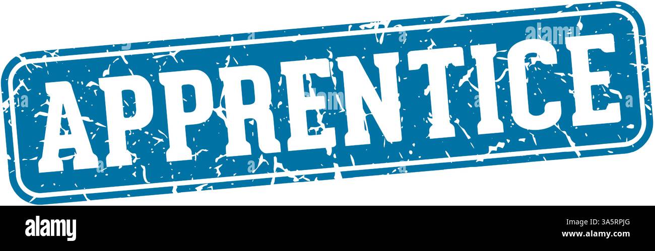 apprentice stamp. apprentice rectangular sign isolated on transparent background Stock Vector