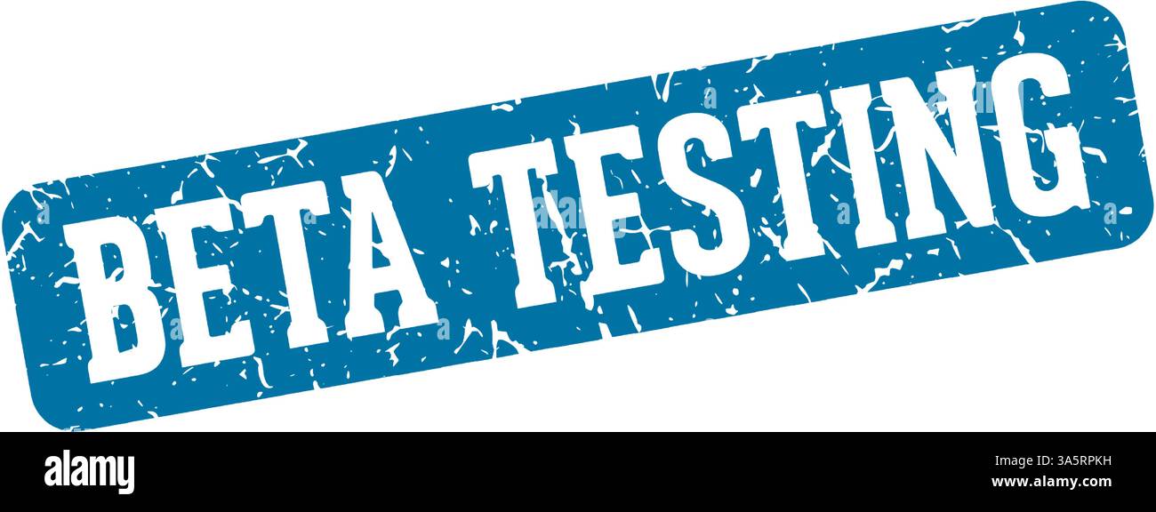 beta testing stamp. beta testing rectangular sign isolated on transparent background Stock Vector