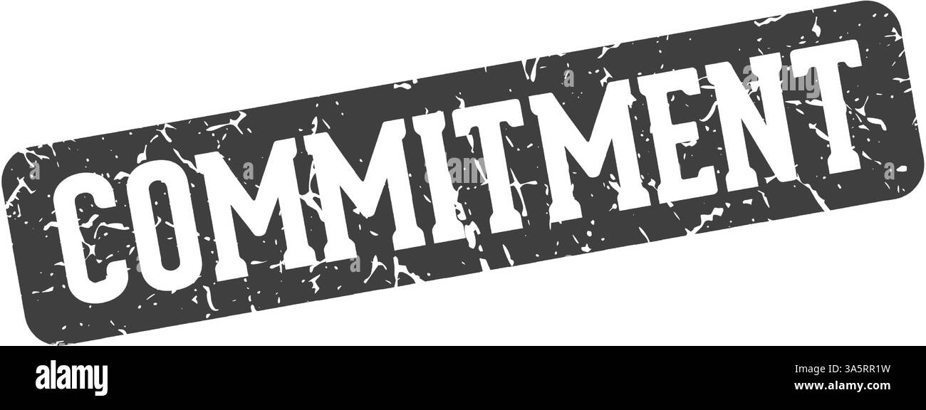 commitment stamp. commitment rectangular sign isolated on transparent background Stock Vector