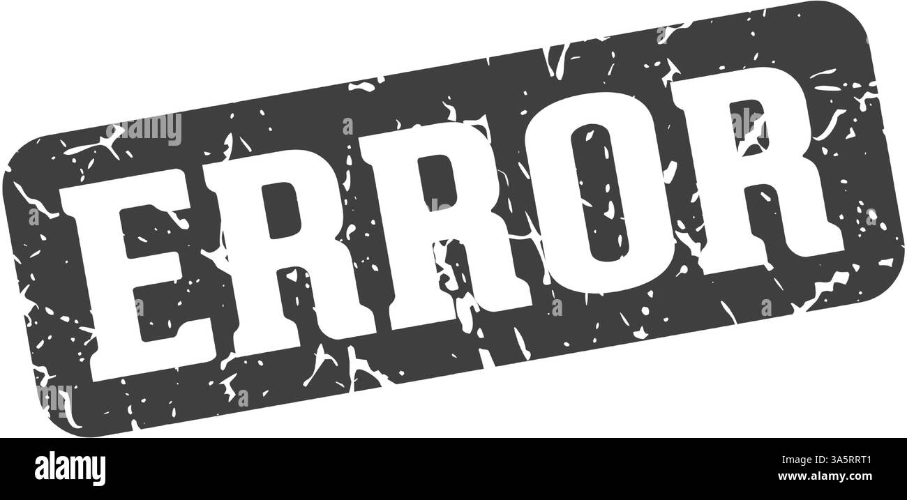 error stamp. error rectangular sign isolated on transparent background Stock Vector