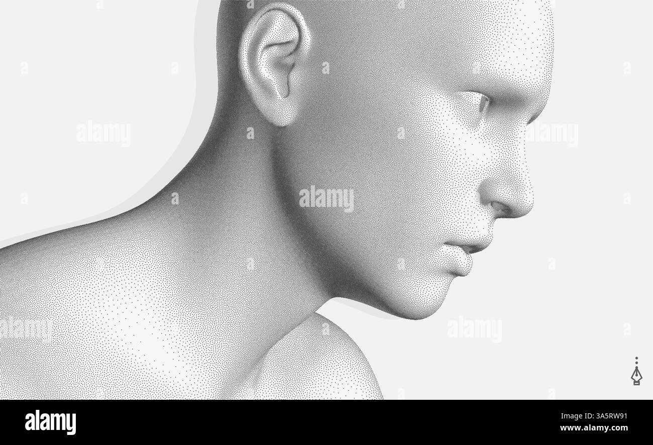 Pondering face Black and White Stock Photos Images Alamy