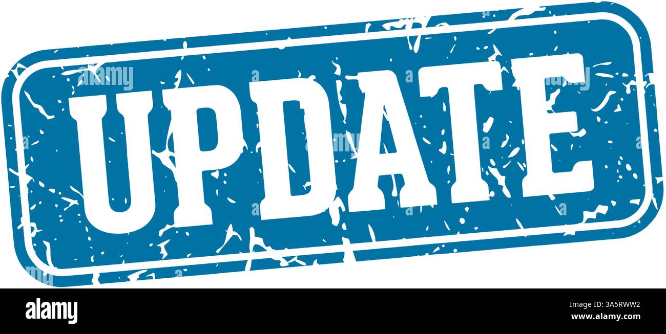 update stamp. update rectangular sign isolated on transparent ...