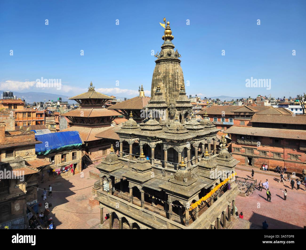 A view of the Durbar square in Patan, Nepal. - Smartphone Captured Stock Image