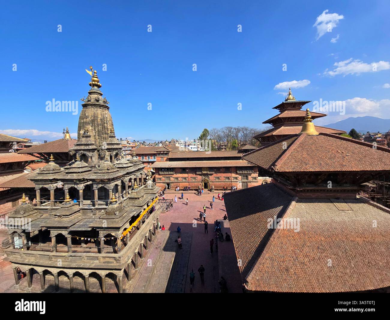 A view of the Durbar square in Patan, Nepal. - Smartphone Captured Stock Image