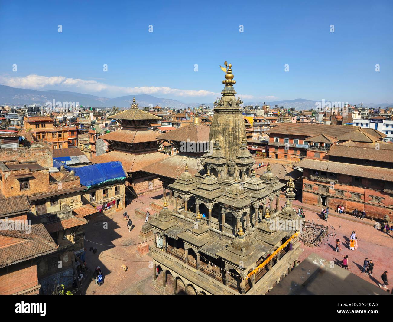 A view of the Durbar square in Patan, Nepal. - Smartphone Captured Stock Image