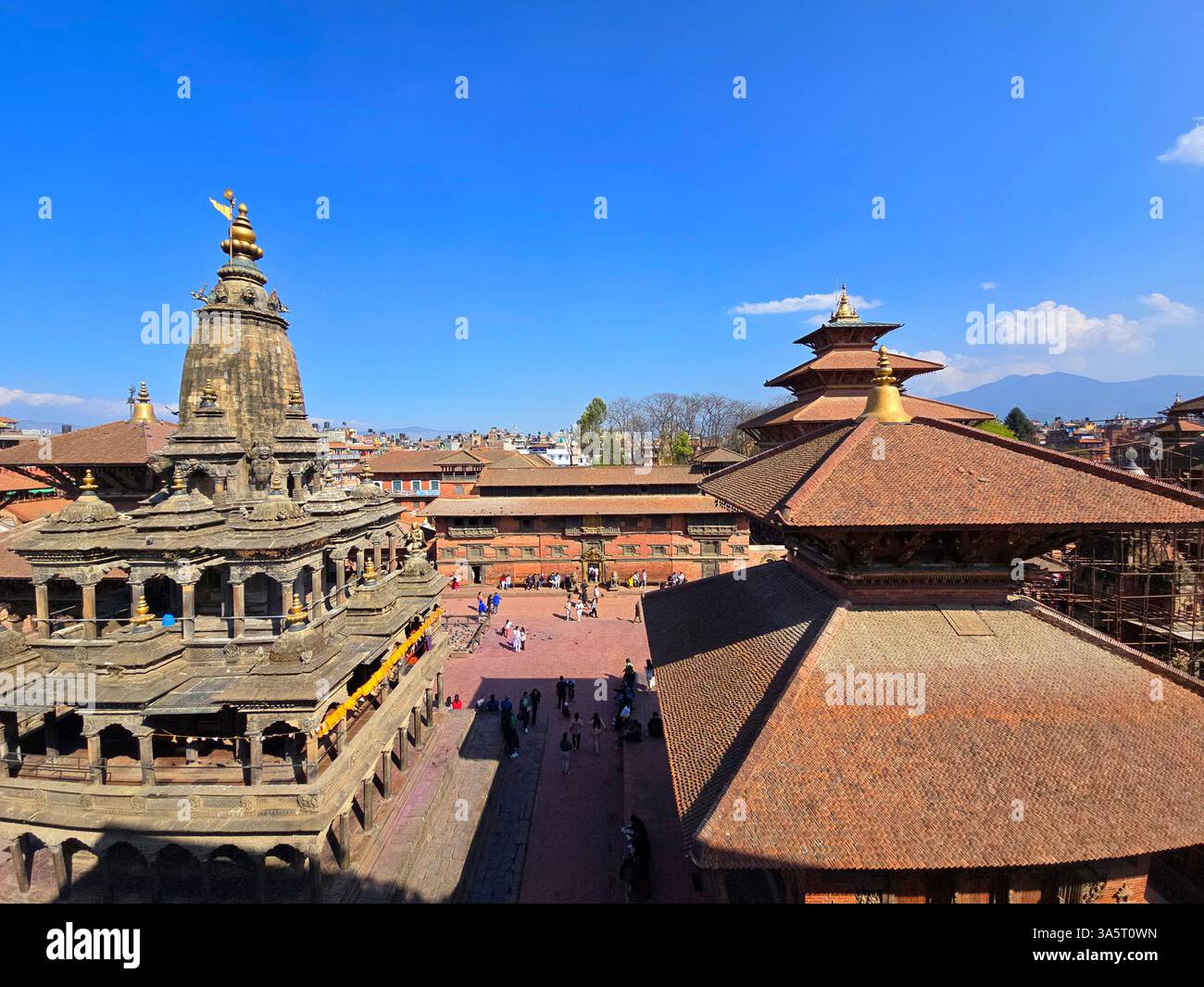 A view of the Durbar square in Patan, Nepal. - Smartphone Captured Stock Image