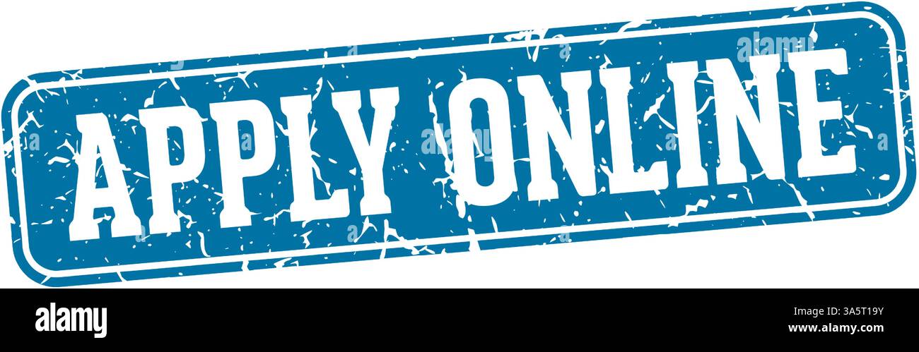 apply online stamp. apply online rectangular sign isolated on ...