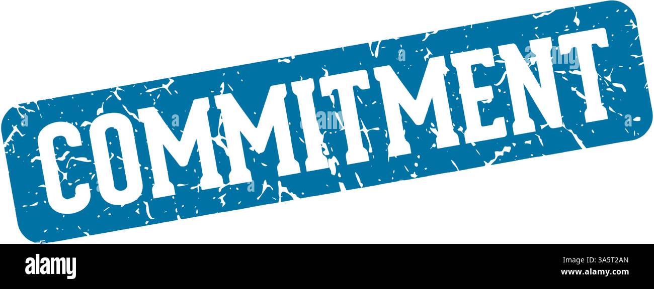 commitment stamp. commitment rectangular sign isolated on transparent background Stock Vector