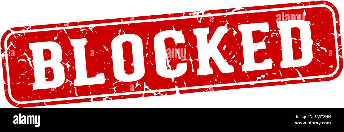 blocked stamp. blocked rectangular sign isolated on transparent ...