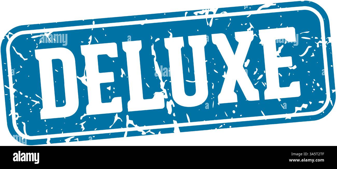 deluxe stamp. deluxe rectangular sign isolated on transparent ...
