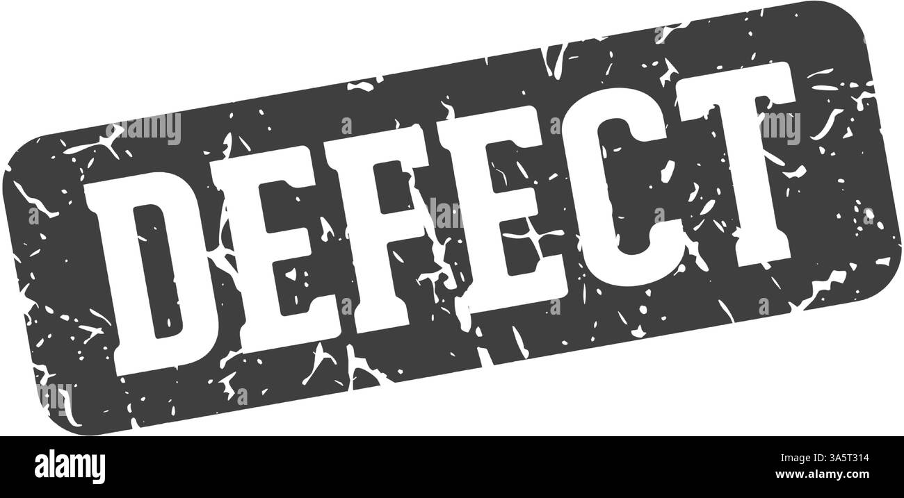 defect stamp. defect rectangular sign isolated on transparent ...