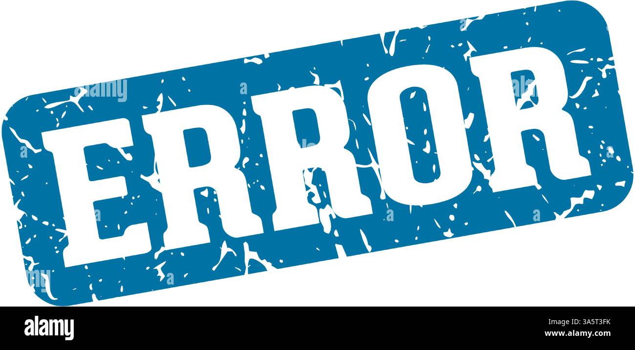 error stamp. error rectangular sign isolated on transparent background Stock Vector