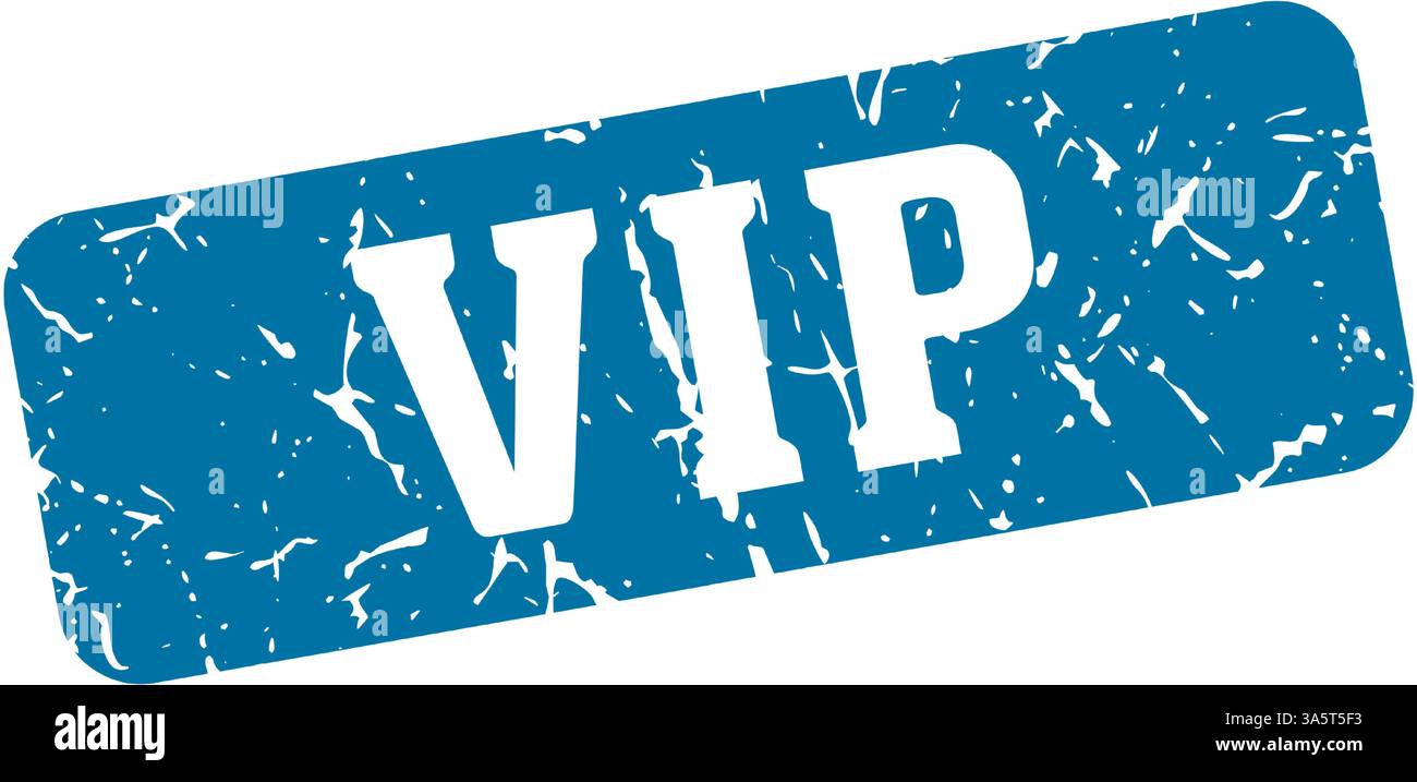 vip stamp. vip rectangular sign isolated on transparent background Stock Vector
