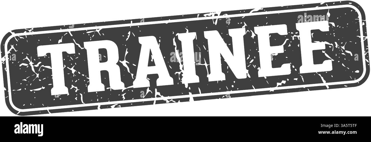 trainee stamp. trainee rectangular sign isolated on transparent background Stock Vector