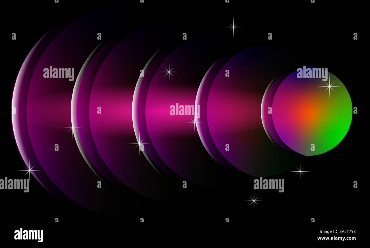 circle gradient abstract background,semicircular gradient in black background,abstract gradient circle, Creative for cover brochure, background, Stock Vector