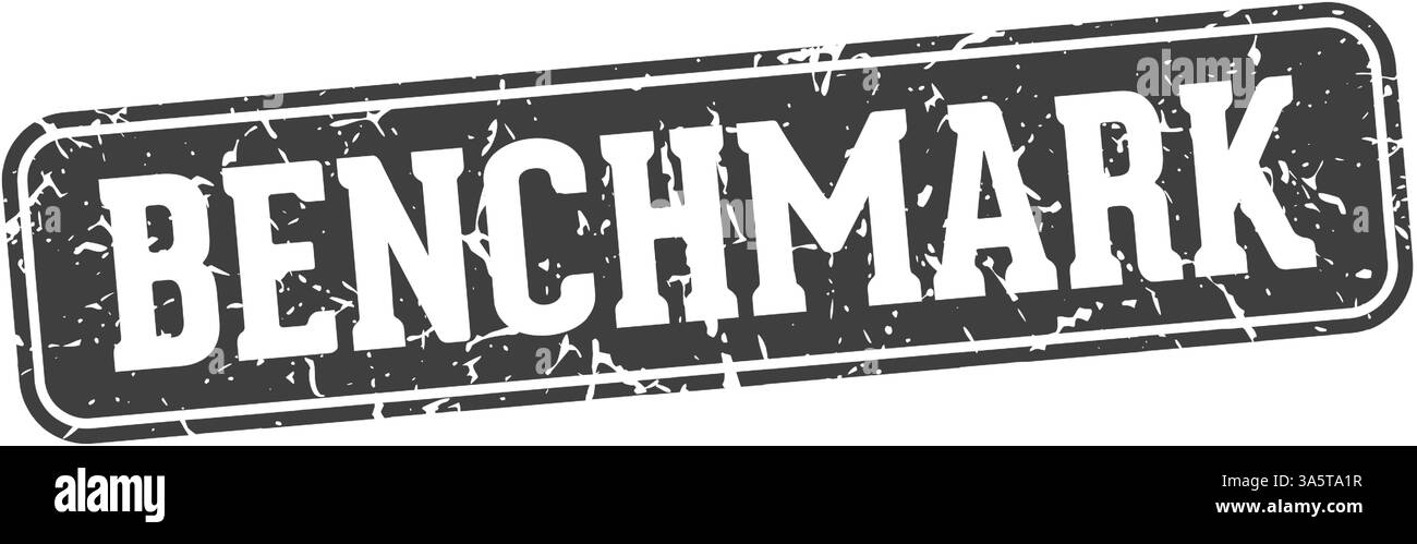 benchmark stamp. benchmark rectangular sign isolated on transparent background Stock Vector