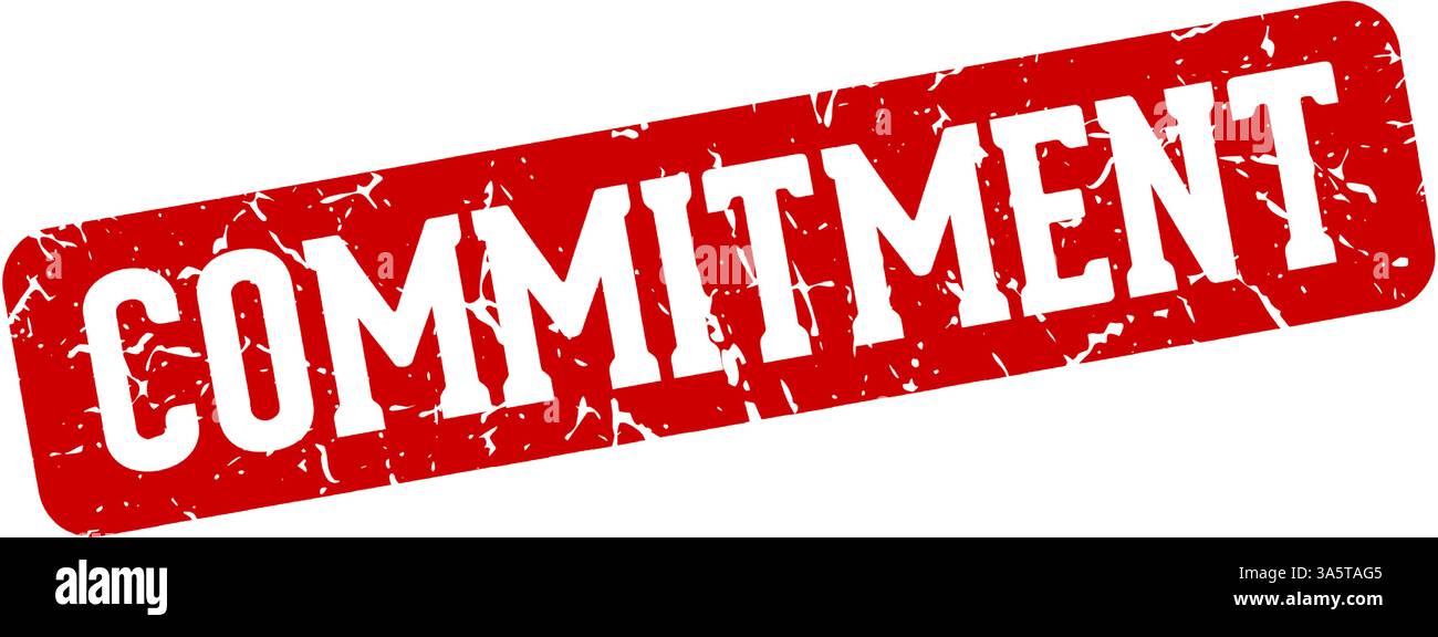 commitment stamp. commitment rectangular sign isolated on transparent background Stock Vector