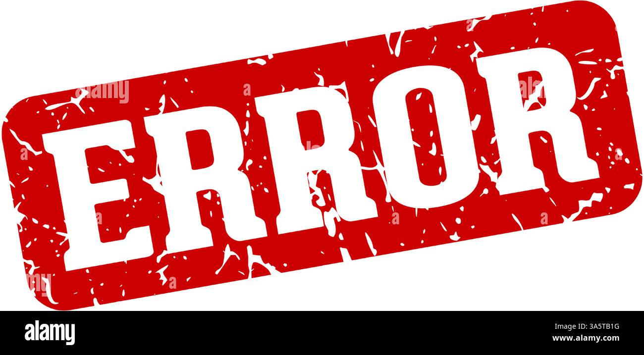 error stamp. error rectangular sign isolated on transparent background Stock Vector