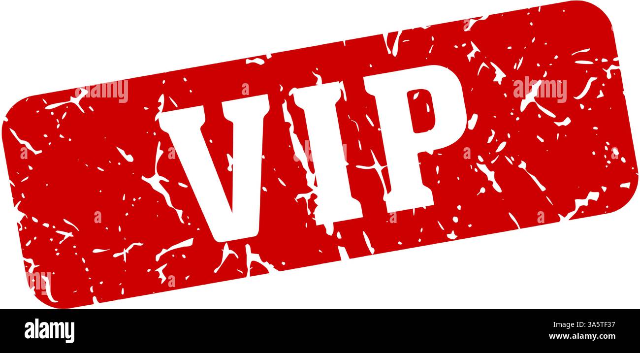 vip stamp. vip rectangular sign isolated on transparent background Stock Vector
