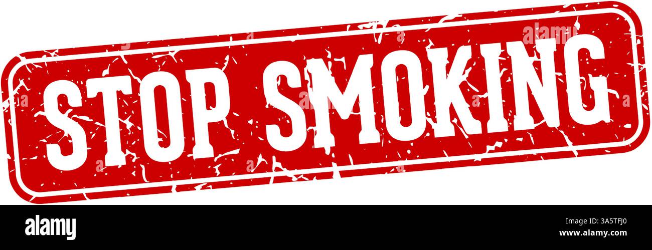 stop smoking stamp. stop smoking rectangular sign isolated on ...