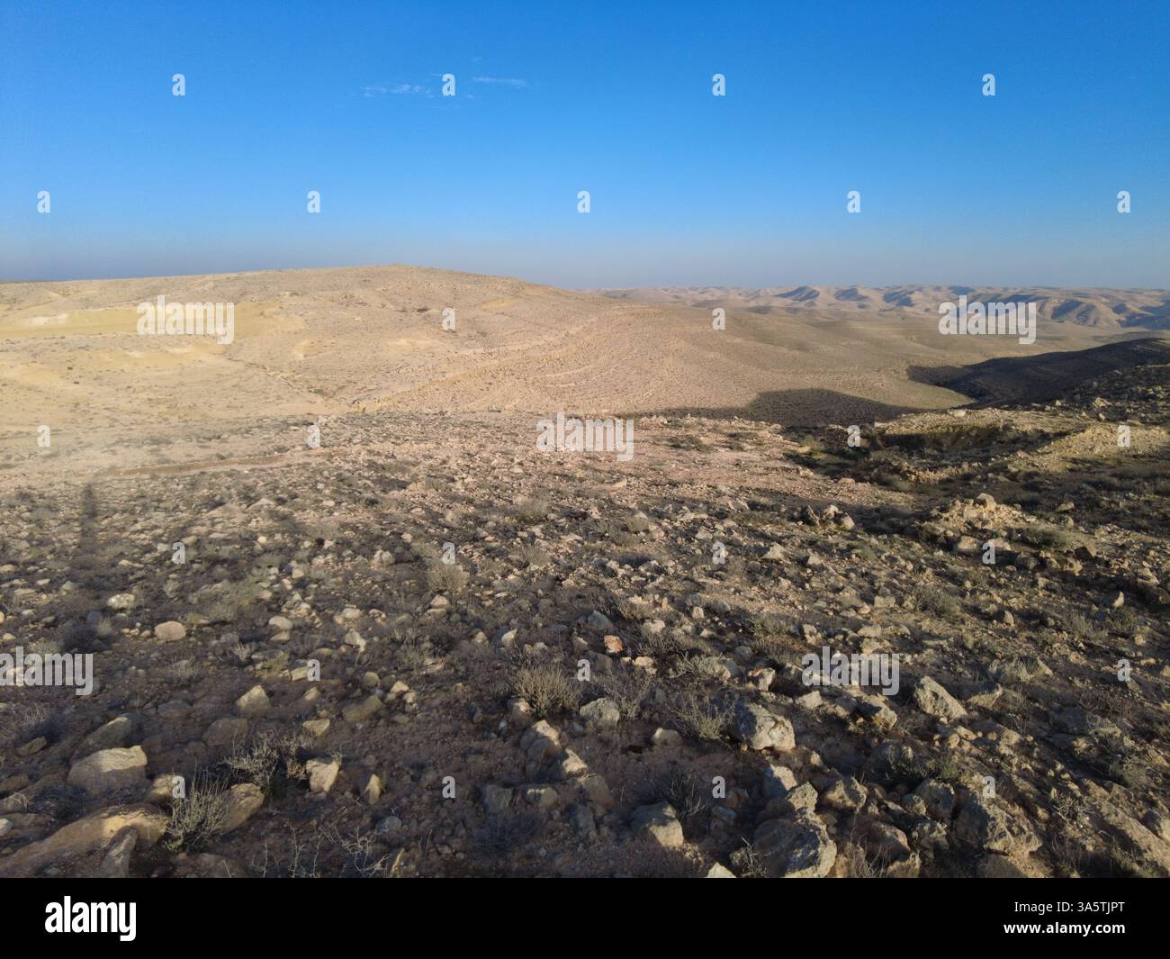 Aerial View of the Rugged Negev Desert Landscape in Israel Stock Photo ...
