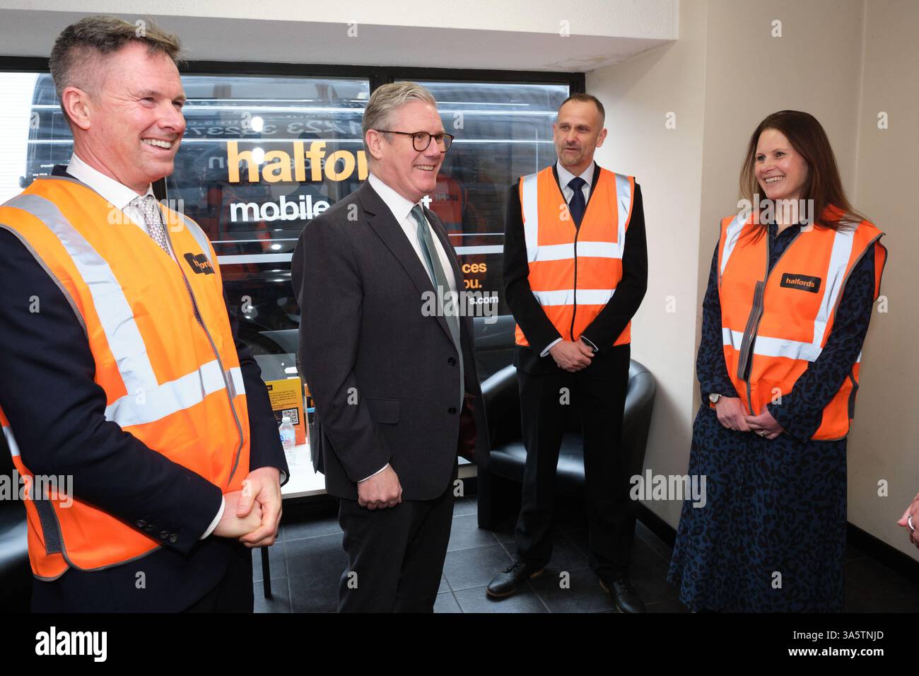 EDITORIAL USE ONLY Prime Minister Sir Keir Starmer (second left) meets ...