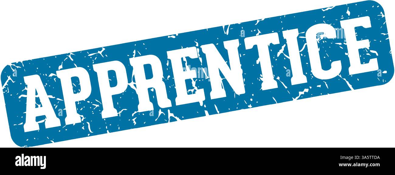apprentice stamp. apprentice rectangular sign isolated on transparent background Stock Vector