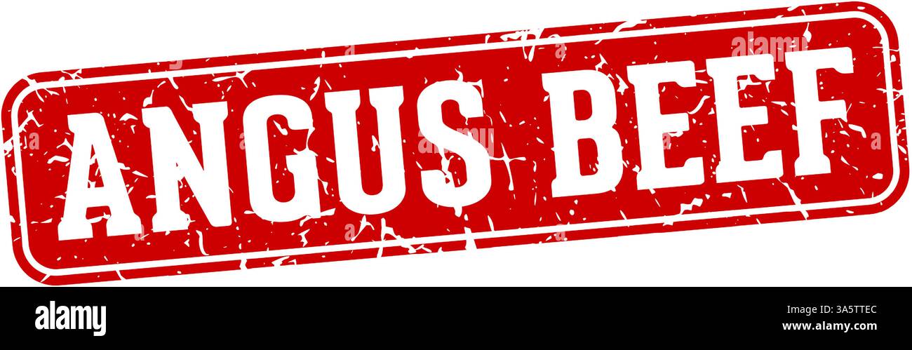 angus beef stamp. angus beef rectangular sign isolated on transparent ...