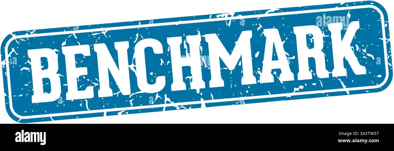 benchmark stamp. benchmark rectangular sign isolated on transparent background Stock Vector
