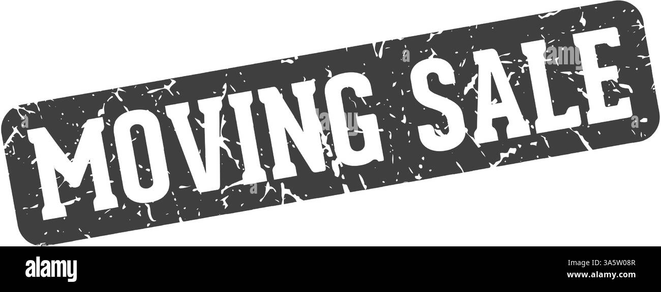 moving sale stamp. moving sale rectangular sign isolated on transparent ...