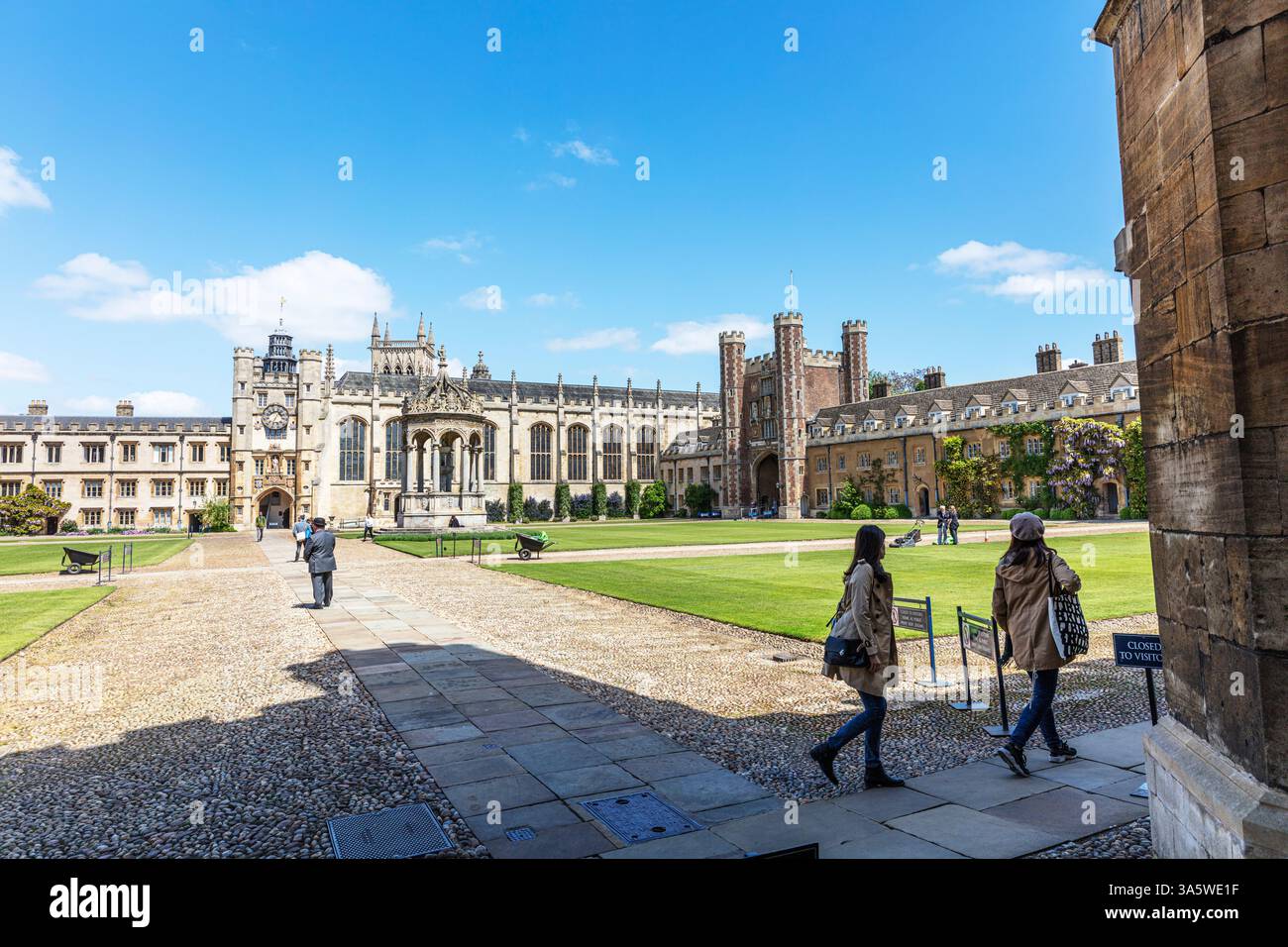 Cambridge trinity College UK, Trinity College is a constituent college of the University of Cambridge, trinity college Cambridge, trinity College uni Stock Photo